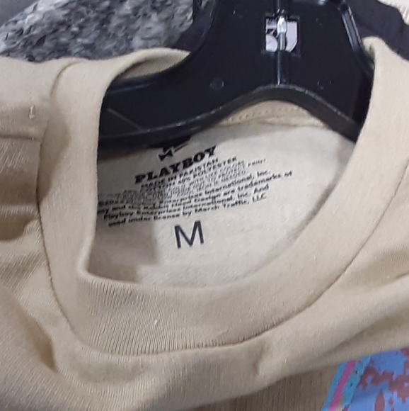 Playboy Magazine Official Playboy Bunny T shirt Excellent Size:M Unisex Brown.. - Picture 3 of 3